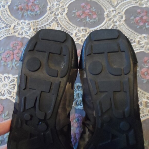 Prada Green/Black Camo Print Elastic Canvas/Leather Ballet Flats Size 7 - Picture 16 of 16